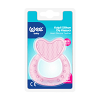 Heart Silicone Teether Pink - وي بيبي عضاضة سليكون شكل قلب