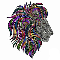 بازل خشب حيوانات A4 اسد جانبي K5015 بازل خشب حيوانات A4 اسد جانبي K5015