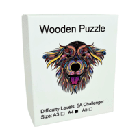 بازل خشب حيوانات A4 Dog Head K5011 بازل خشب حيوانات A4 Dog Head K5011
