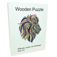 بازل خشب حيوانات A3 Colorful Lion K5015 بازل خشب حيوانات A3 Colorful Lion K5015