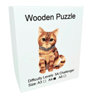 بازل خشب حيوانات A4 Mysterious Cat K5027 بازل خشب حيوانات A4 Mysterious Cat K5027