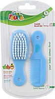 Comb & Soft Brush set - لافروتا فرشاة  ومشط سوفت - ازرق