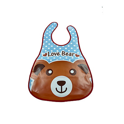 Baby Bib - Blue Car - لافروتا بافتة نايلون صغيرة بالجيب