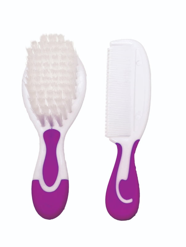 Comb & Brush set - لافروتا فرشة ومشط لوكس - موف