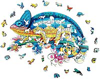 بازل خشب حيوانات A4 حرباية K5042 بازل خشب حيوانات A4 حرباية K5042