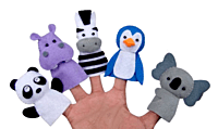 Finger puppets - عرائس الاصبع - Zoo animals