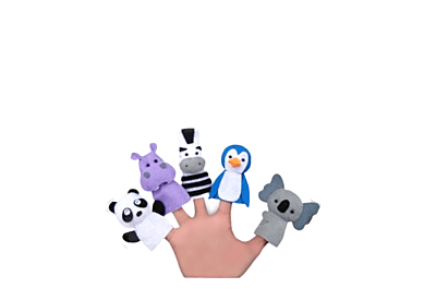 Finger puppets - عرائس الاصبع - Zoo animals