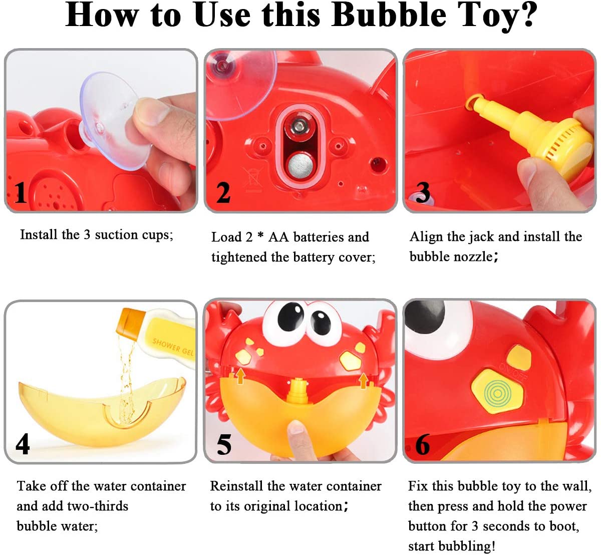 Bubble Crab Bath Toy