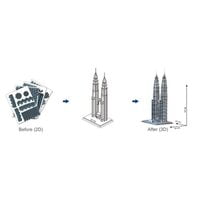 3D PUZZLE PETRONAS TOWERS 86PCS