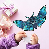 بازل خشب حيوانات A3 فراشة ازرق و اخضر K5021 بازل خشب حيوانات A3 فراشة ازرق و اخضر K5021