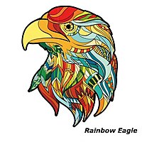 بازل خشب حيوانات A3 Colored Eagle K5024