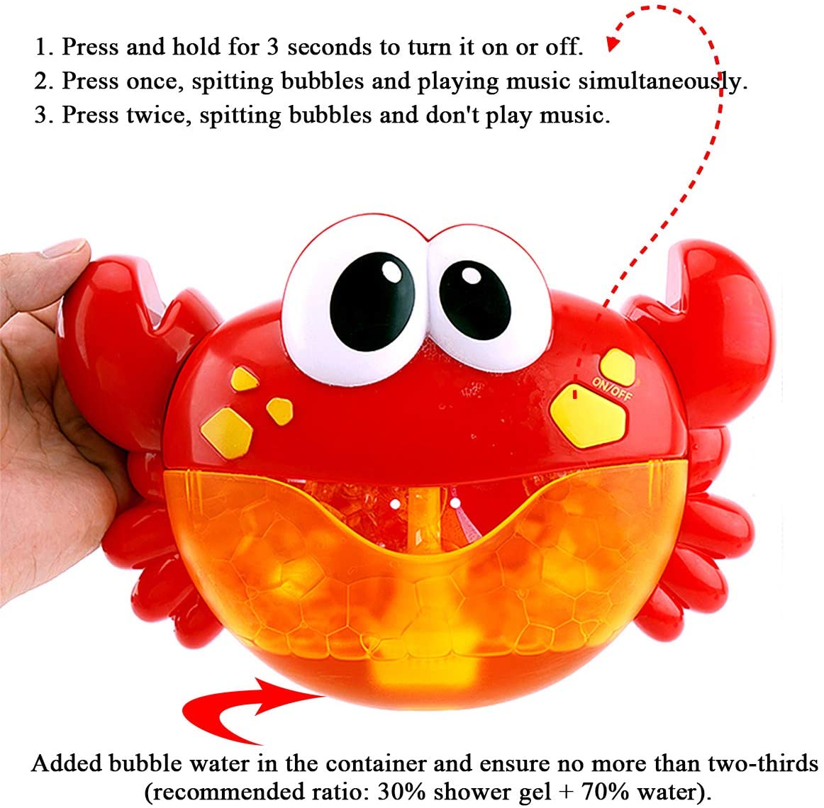 Bubble Crab Bath Toy