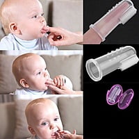 Baby Finger Tooth Brush - لافروتا فرشة سيليكون لتدليك اللثه - موف